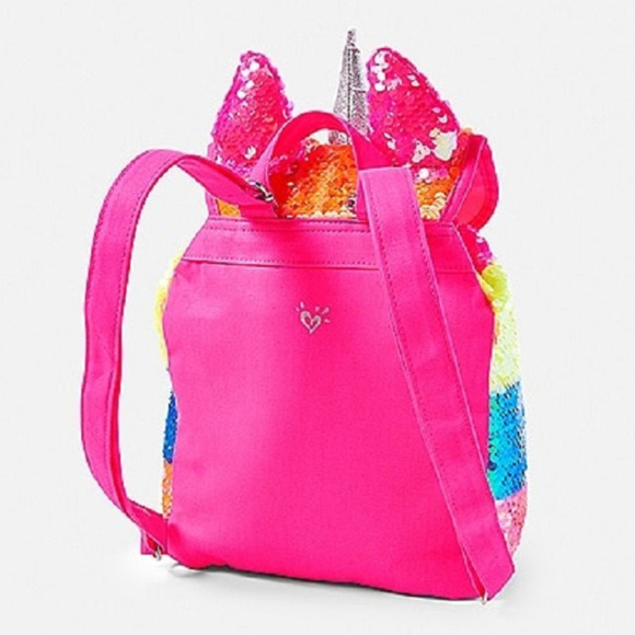 Justice Rainbow Unicorn Mini Rucksuck Backpack Bag - Picture 2 of 3